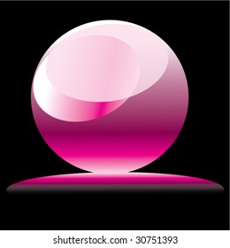 pink glossy button