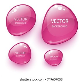 Pink glossy buttons