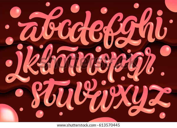 Download Pink Glossy Letters Ice Cream Dessert Stock Vector ...