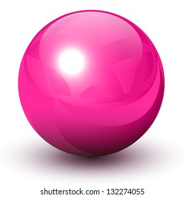 Pink Glossy Sphere