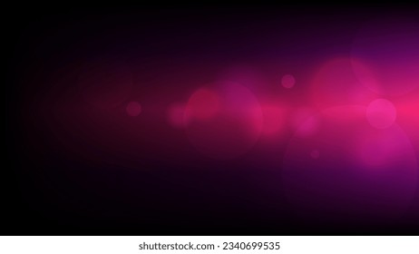 Pink Glowing Glitter Bokeh Light on Dark Atmosphere Background