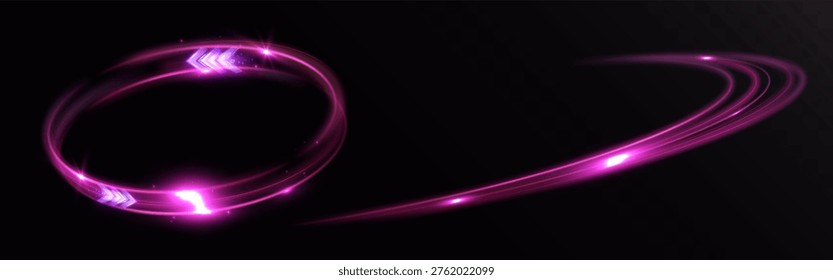Senderos luz brillante rosa