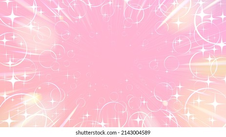 Pink glowing radiation background. Vector data that is easy to edit.