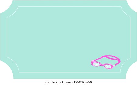Pink goggles and light blue frame
