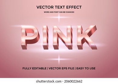 Pink Gold Editable Vector Text Effect