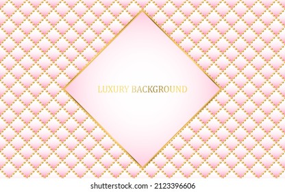 Pink and gold geometric background. Vector illustration.