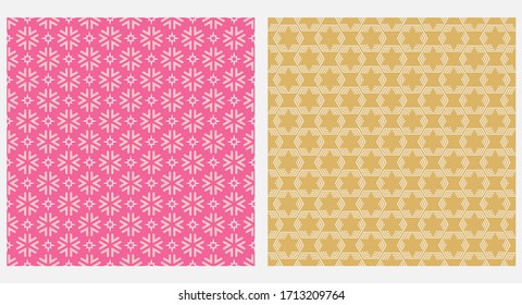 pink and gold geometric patterns texture for wallpaper background