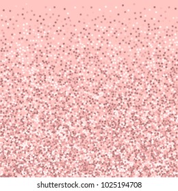 Pink gold glitter. Bottom gradient on pink background. Sublime vector illustration.