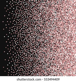 Pink gold glitter  Right gradient and pink gold glitter black background  Vector illustration 
