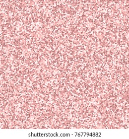 Pink gold glitter. Scattered pattern with pink gold glitter on pink background. Attractive Vector illustration.
