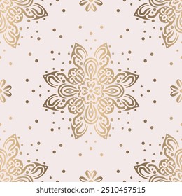 Padrão sem emenda vetor de luxo rosa e dourado. Ornamento, tradicional, étnico, árabe, turco, indiano motivos. Ótimo para tecido e têxtil, papel de parede, design de embalagem ou qualquer ideia desejada.