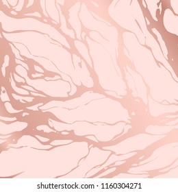 Pink gold marble abstract pattern, stone background, vector illustration.