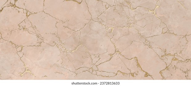 Pink and gold marble vector texture background for cover design, poster, flyer, cards and design interior. Stone natural texture. Tile. Floor. Wall. Hand-drawn elegant golden luxury illustration.