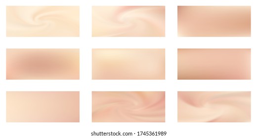 Rosa goldene Maschengradienten Vektorkollektion. Golden Rosa Folie glänzend verschwommenes Hintergrundbild. Metallische Seidentextur rosarote Goldgradienten abstraktes grafisches Design für Web, Verkauf Anzeigen. Kleine Abzeichen.