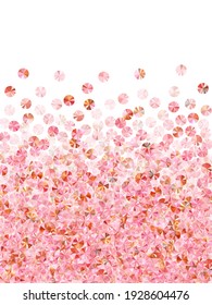 Pink gold sequin confetti scatter vector Mother's Day background. Wedding invitation card background. Chic shining spangle elements party decoration. Romantic bridal confetti texture.