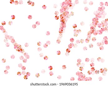Pink gold spangles confetti placer vector background. Valentine's day background design. Bright flickering tinsel particles holiday glitter. Romantic love valentine confetti.