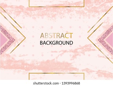 Pink gold vector marble background for wedding, cosmetic, 8 march, parfume shops