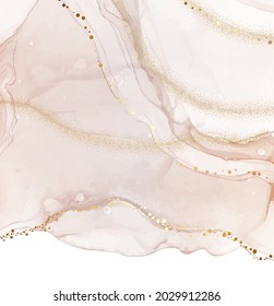 Pink gold watercolor texture design, golden marble ink wallpaper with rose delicate shapes , elegant luxury pattern 