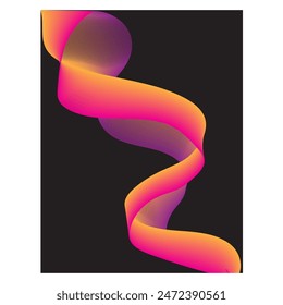 Pink and golden color combination gradient black background design.
