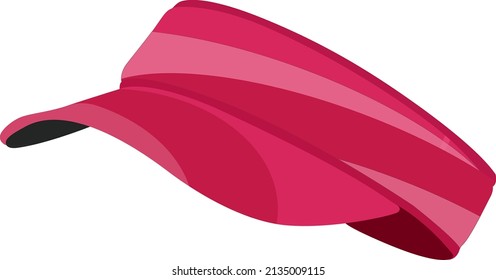 Pink golf hat, illustration, vector on a white background.