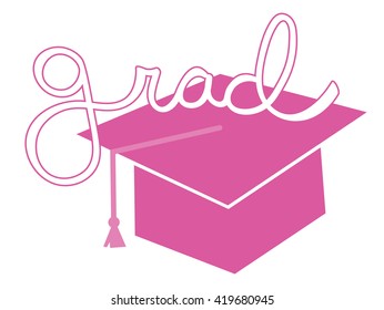 Pink Grad Cap