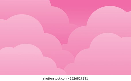 Fondo de nube esponjoso de gradación rosa