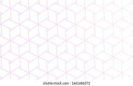 Pink gradation Japanese pattern Ajiro hemp leaf