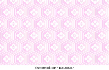 Grado rosa patrón japonés de la concha de tortuga Hanabishi