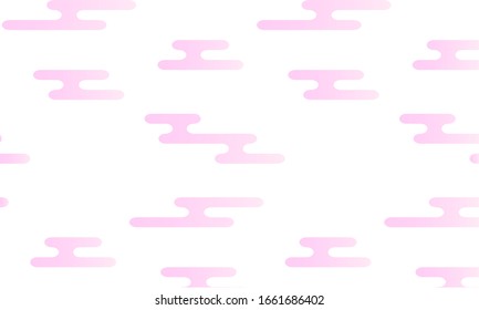 Pink gradation Japanese pattern haze shape