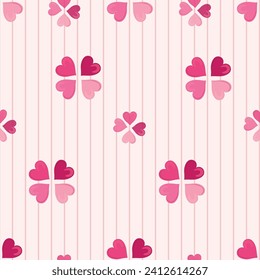 pink gradation love seamless pattern