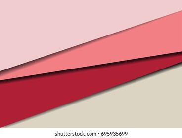 Pink gradation triangles paper cut background 