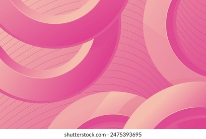 pink gradient abstract background with circle geometric shapes and stripes pattern design