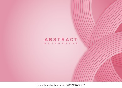 pink gradient background with 3d circle pink papercut layer