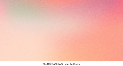 Pink gradient background, abstract peach orange grain gradation texture, vector pink noise texture blur abstract background