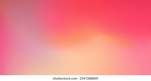 Pink gradient background, abstract peach orange grain gradation texture, vector pink noise texture blur abstract background