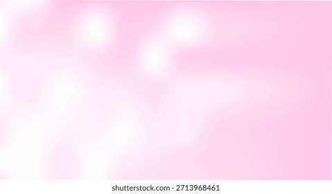 Fondo degradado rosa con manchas blancas borrosas y brillo suave, diseño abstracto de ensueño ideal para temas de belleza, marca, presentaciones e imágenes modernas limpias.