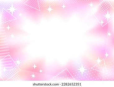 fondo de degradado rosa con formas geométricas brillantes