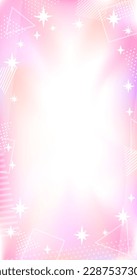pink gradient background with glitter geometric shapes