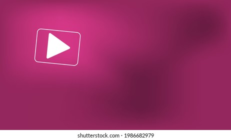 Fondo de degradado rosa con signo de reproducción