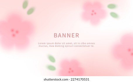 Pink gradient blur flower background.