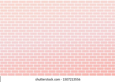 Pink gradient brick wall background, vector Illustration.