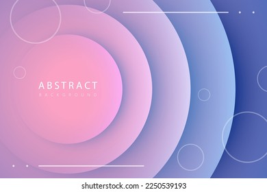 fondo abstracto de papel circular de gradiente rosa con líneas transparentes modernas