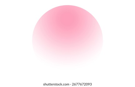 
Pink gradient circle with soft fade effect on white background, simple abstract design perfect for modern art, wallpaper, or graphic elements.


