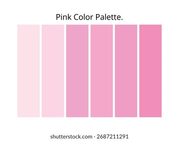 Pink Gradient Color Palette Vector Design with Soft Pastel Shades for Modern Branding and Digital Layouts