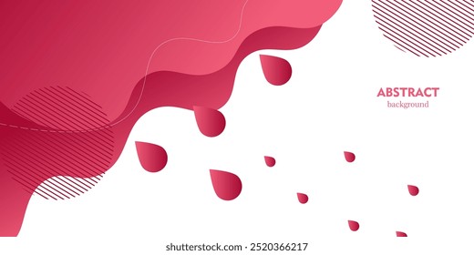 Pink gradient color waves white background with wavy shape pattern. Dynamic gradient colors in the background. Eps10