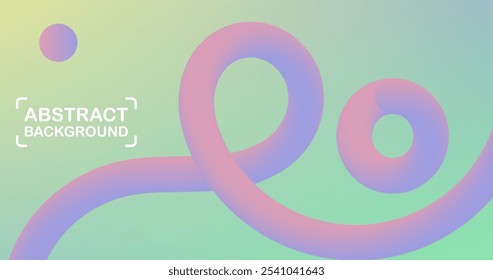 Pink Gradient Curve Shape on Pink green gradient Abstract Background with empty space for text insert