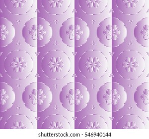 Pink gradient floral seamless pattern. vector illustration. For design, presentations