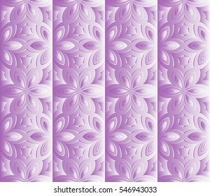 Pink gradient floral seamless pattern. vector illustration. For design, presentations