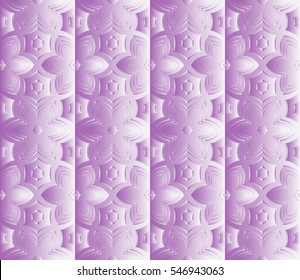 Pink gradient floral seamless pattern. vector illustration. For design, presentations
