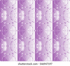 Pink gradient floral seamless pattern. vector illustration. For design, presentations